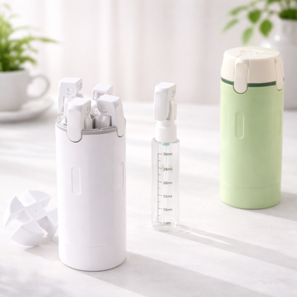 Carry 4 Toiletries in 1 Bottle