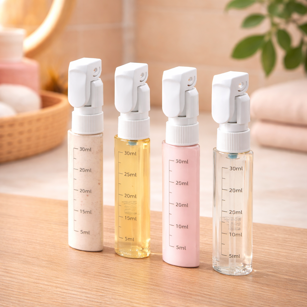 Carry 4 Toiletries in 1 Bottle